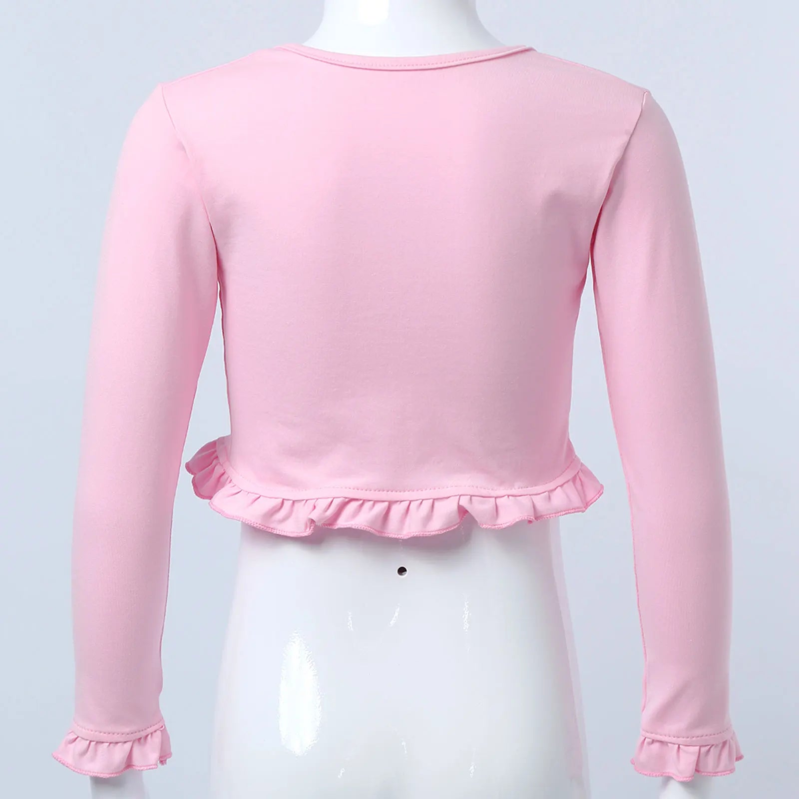 Cute Long Sleeves Flower Girl Casual Ruffle Lace Cloaks Cape Kids Bolero Jacket For Wedding Princess Outwear Shawl Cardigan Coat Lizbert