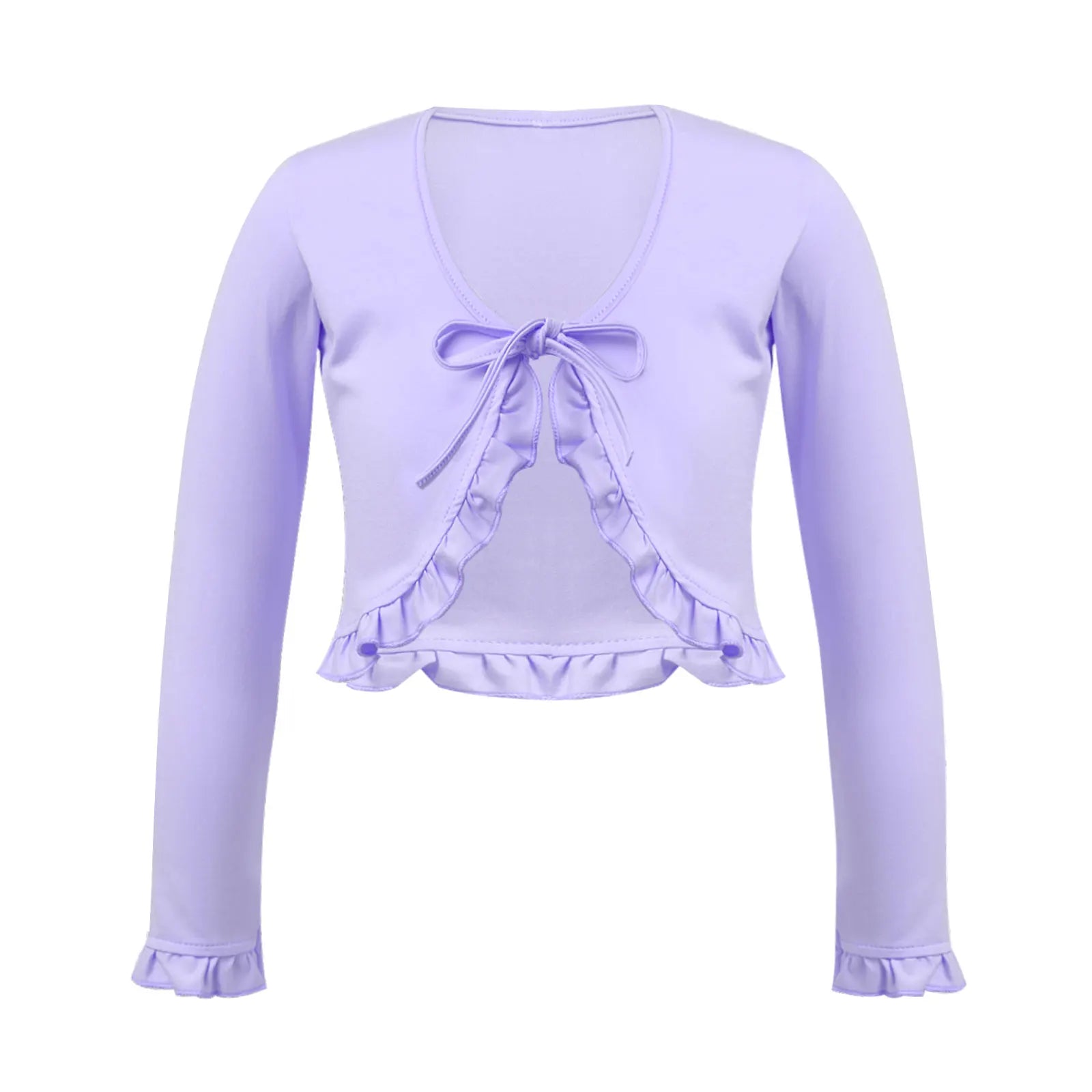 Cute Long Sleeves Flower Girl Casual Ruffle Lace Cloaks Cape Kids Bolero Jacket For Wedding Princess Outwear Shawl Cardigan Coat Lizbert