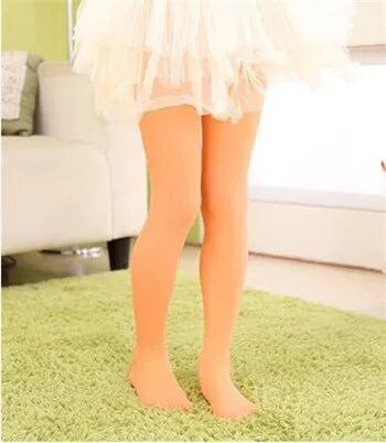 Girls Ballet Dance Pantyhose Children A Thin Section Fashion Velvet Tights Baby Solid Black White Stockings For 0-15Y Kids CN - Lizbert