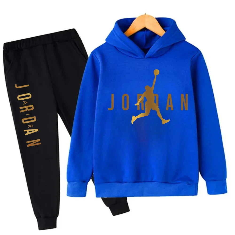 Spring Autumn Slam Dunk Master Pattern Printed Children Hoodie + Pant Suit 2pcs Set Kids Boy Girl Fashion Clothing Sportsuit