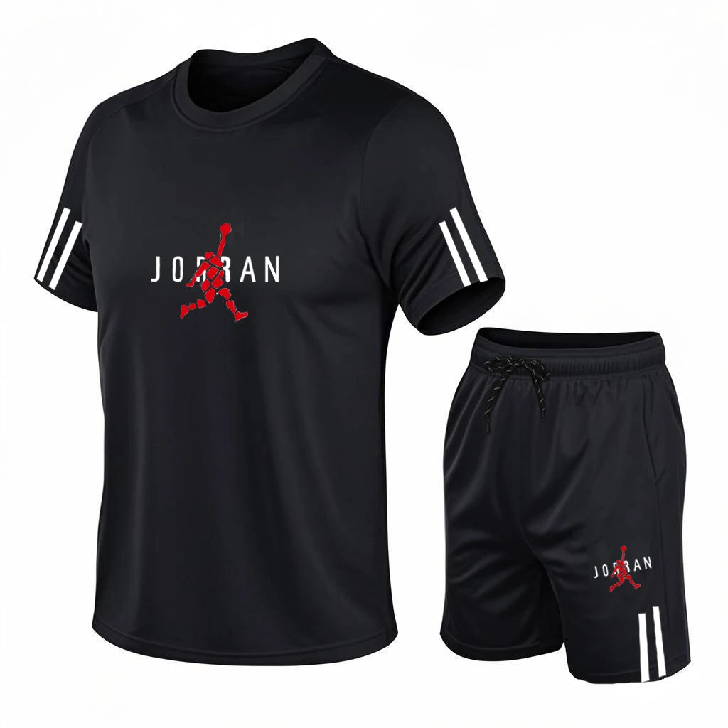 2025 Men's New High Quality Short Sleeve Shorts Set, Printed Sports Set, Men's Casual Fashion Short Sleeve Shorts Lizbert