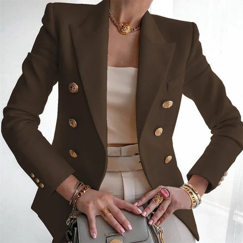 Casual Long Sleeve Blazers Femme Women Coat 2025 Fashion Jacket Outerwears Office Blazer Woman Clothes Spring Autumn Lizbert