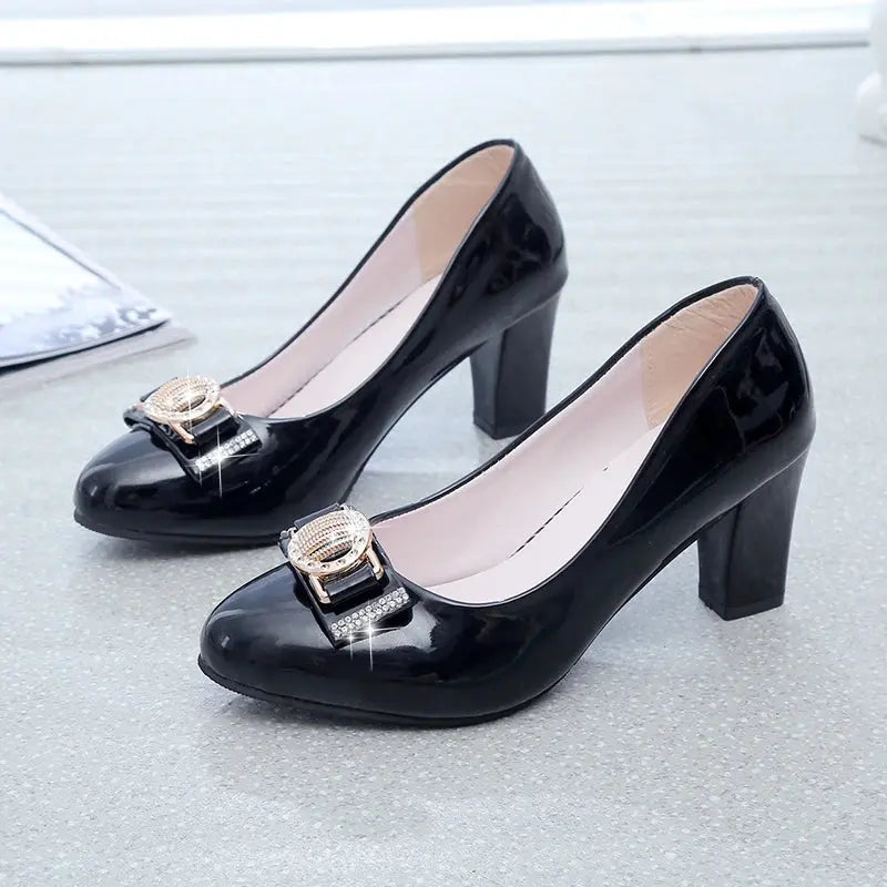 Confident & Stylish Patent Leather Pumps Ladies Shoes Lizbert