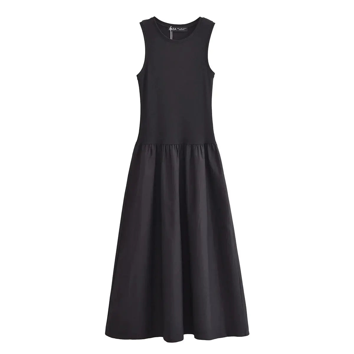 HXAO Black Dress Women Slim Simple O Neck Sleeveless Long Dress Holiday Dress Street Casual Dresses 2025 Women's Summer Dress Lizbert