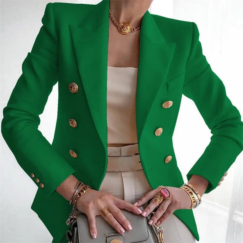 Casual Long Sleeve Blazers Femme Women Coat 2025 Fashion Jacket Outerwears Office Blazer Woman Clothes Spring Autumn Lizbert