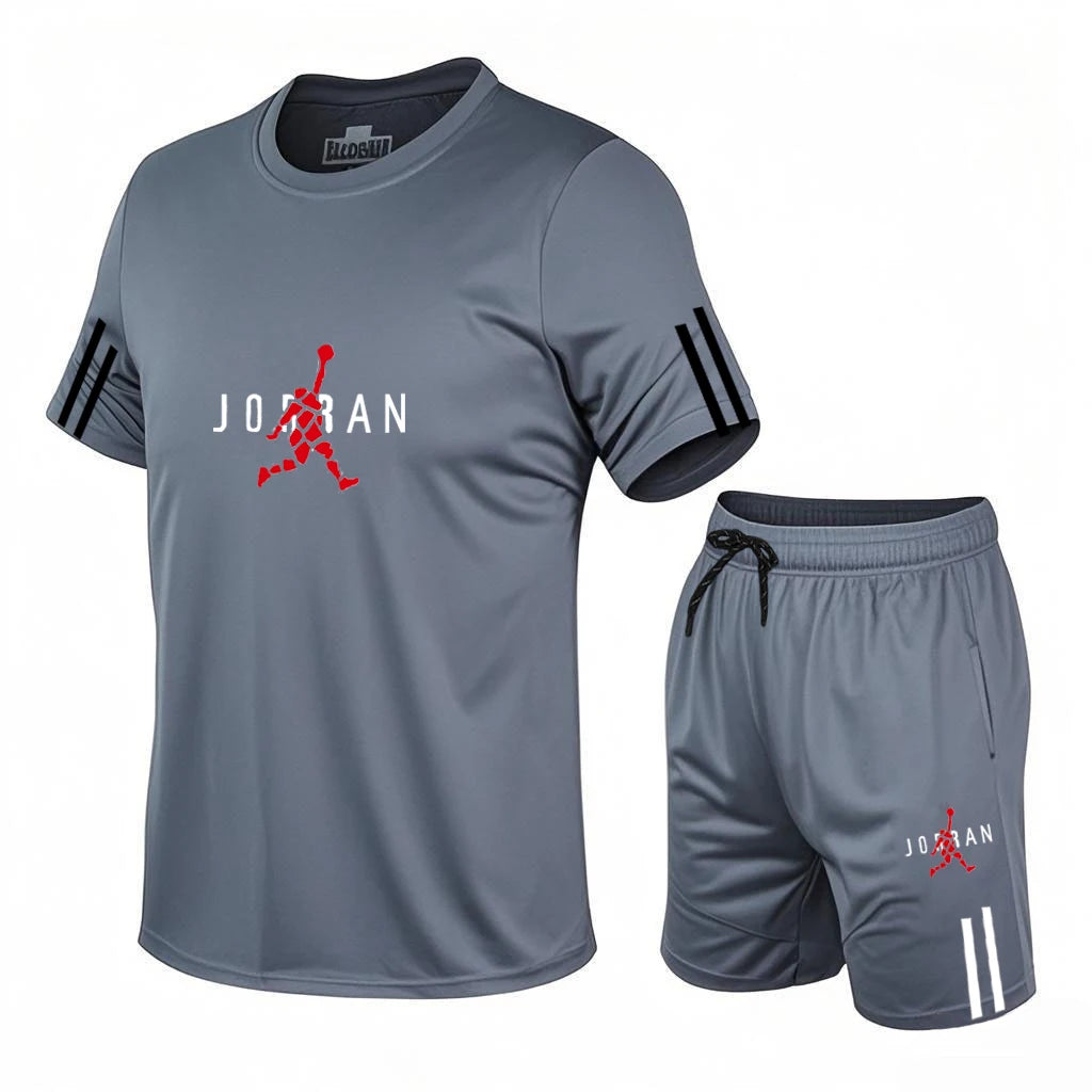2025 Men's New High Quality Short Sleeve Shorts Set, Printed Sports Set, Men's Casual Fashion Short Sleeve Shorts Lizbert
