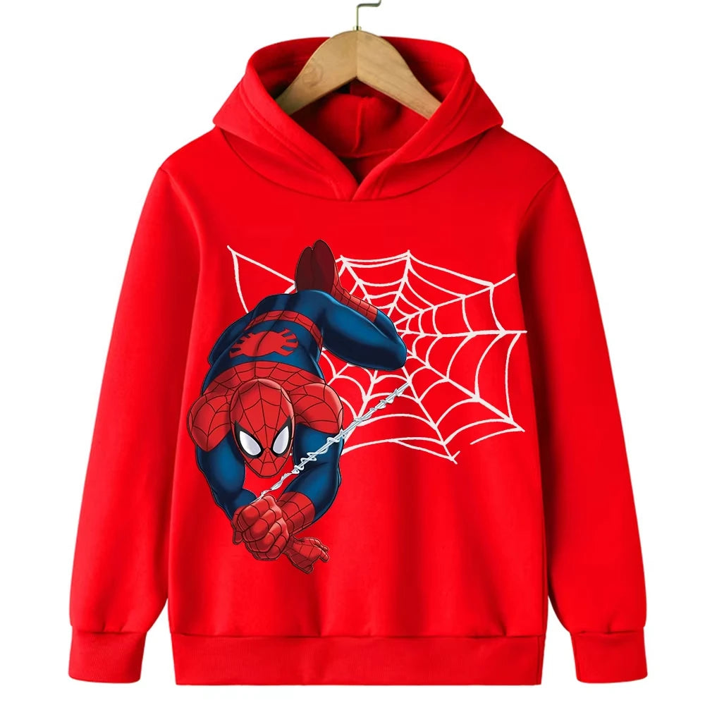 Kids Spring Autumn  Hoodies Fashion Cartoon Printing Baby Boys Clothes Boys Casual Tops Sweatshirts 2-14Years Old JW0001