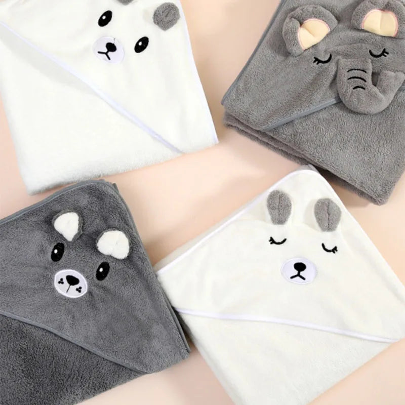 Cute Bath Towel for Baby Soft Absorbent Towel Newborn Swaddle Wrap Baby Blankets for Girls Boys Lizbert