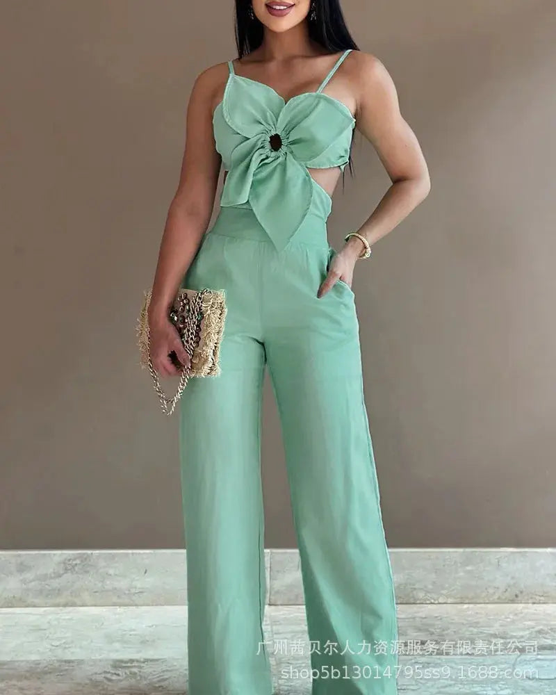 Prism White Jumpsuit – Elegant Wide-Leg One-Piece for Brides and Occasions Lizbert