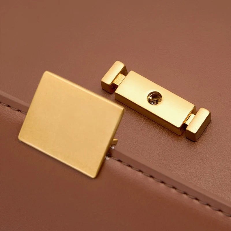 2026 New Fashion Women Luxury Designers Shoulder Bags Genuine Leather Crossbody Bags Female Classic Flap Cow Leather Square Bag Lizbert
