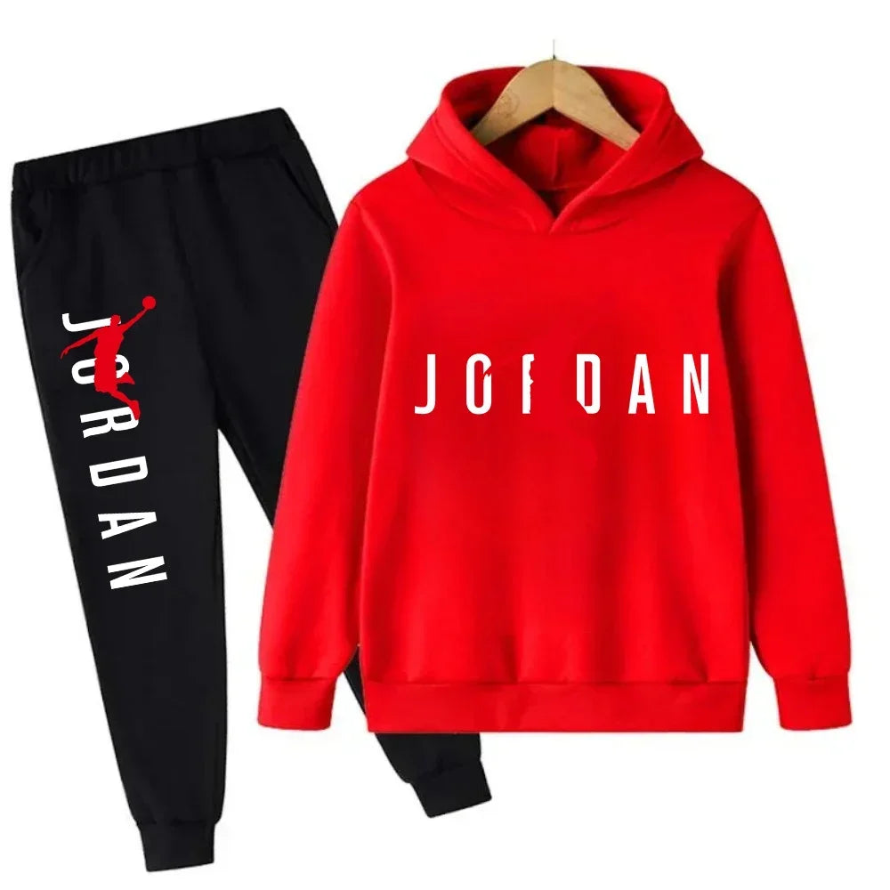 2025 Spring Autumn Slam Dunk Master Pattern Printed Children Hoodie+Pant Suit 2pcs Set Kids Boy Girl Fashion Clothing Sportsuit