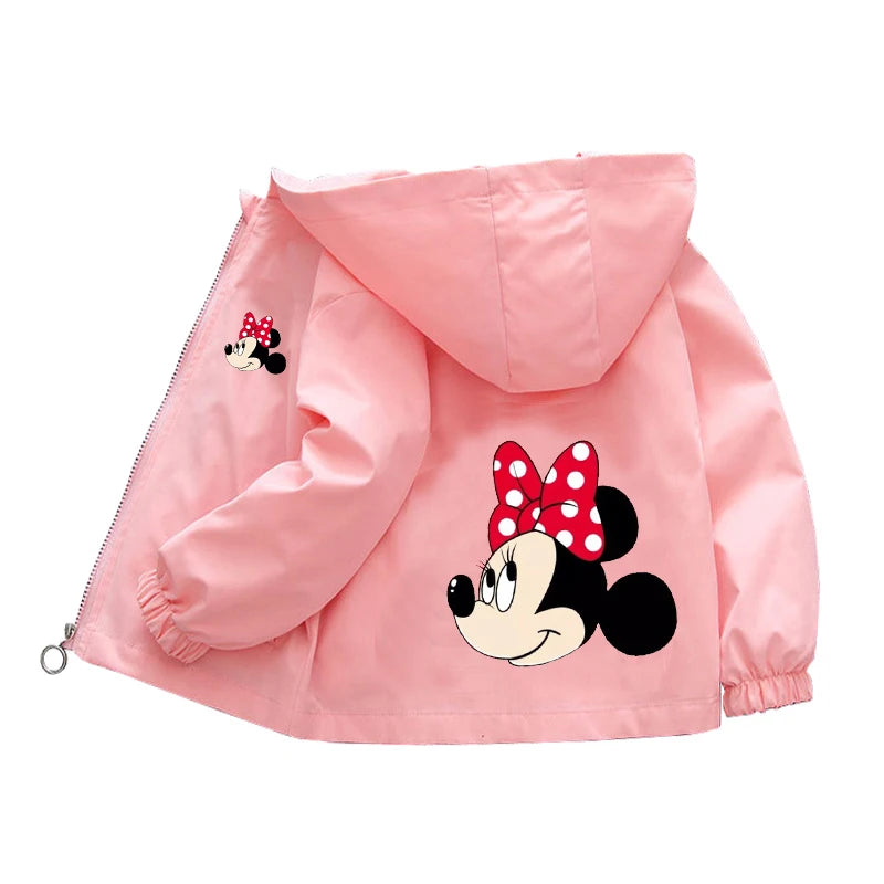 Sanrio Girls Cartoon Kuromi Cinnamoroll Jacket Hello Kitty ‌Princess Coats Spring Autumn Kids Hooded Jackets Casual Outerwear