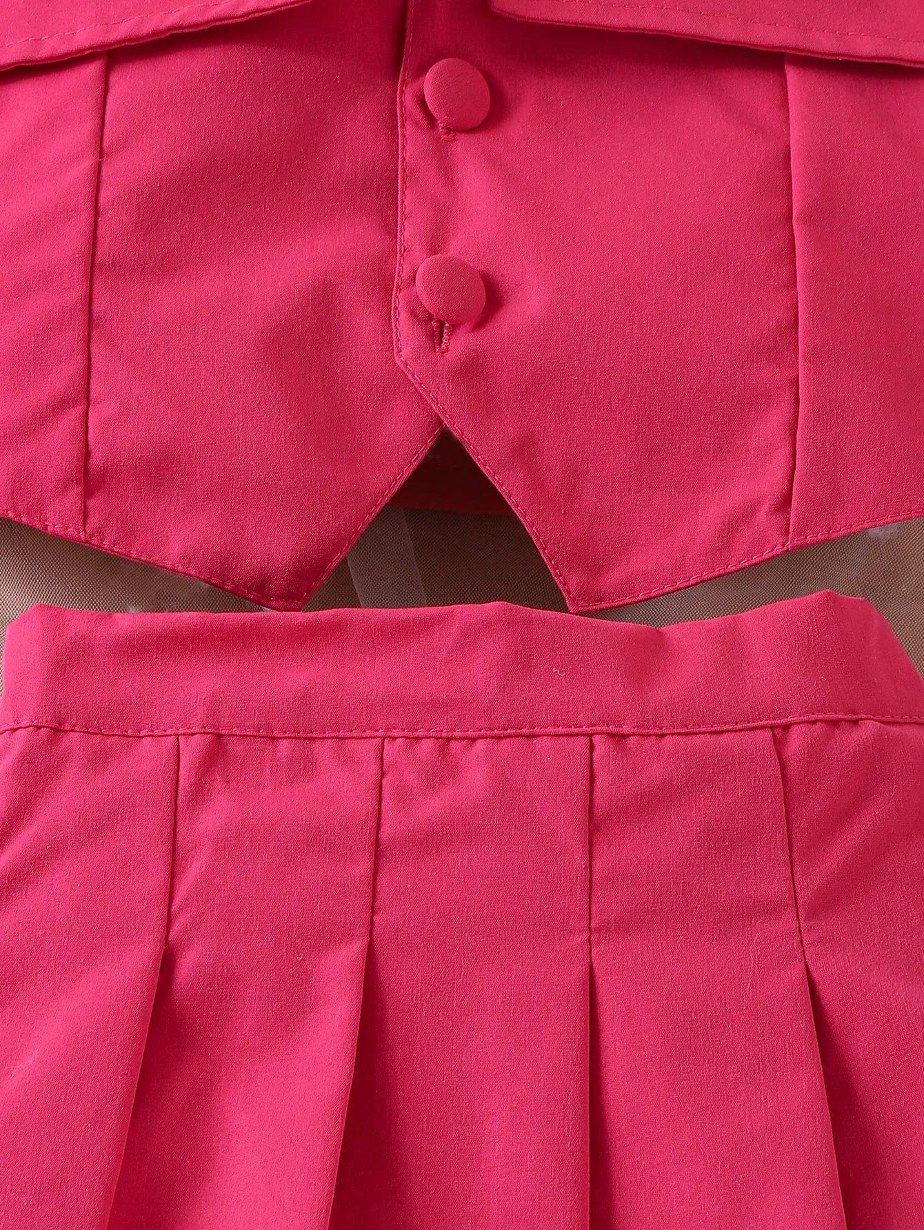 2PCS  Summer New Style Girls 2-7 Years Old Sweet And Comfortable Suspender Top + Pleated Skirt