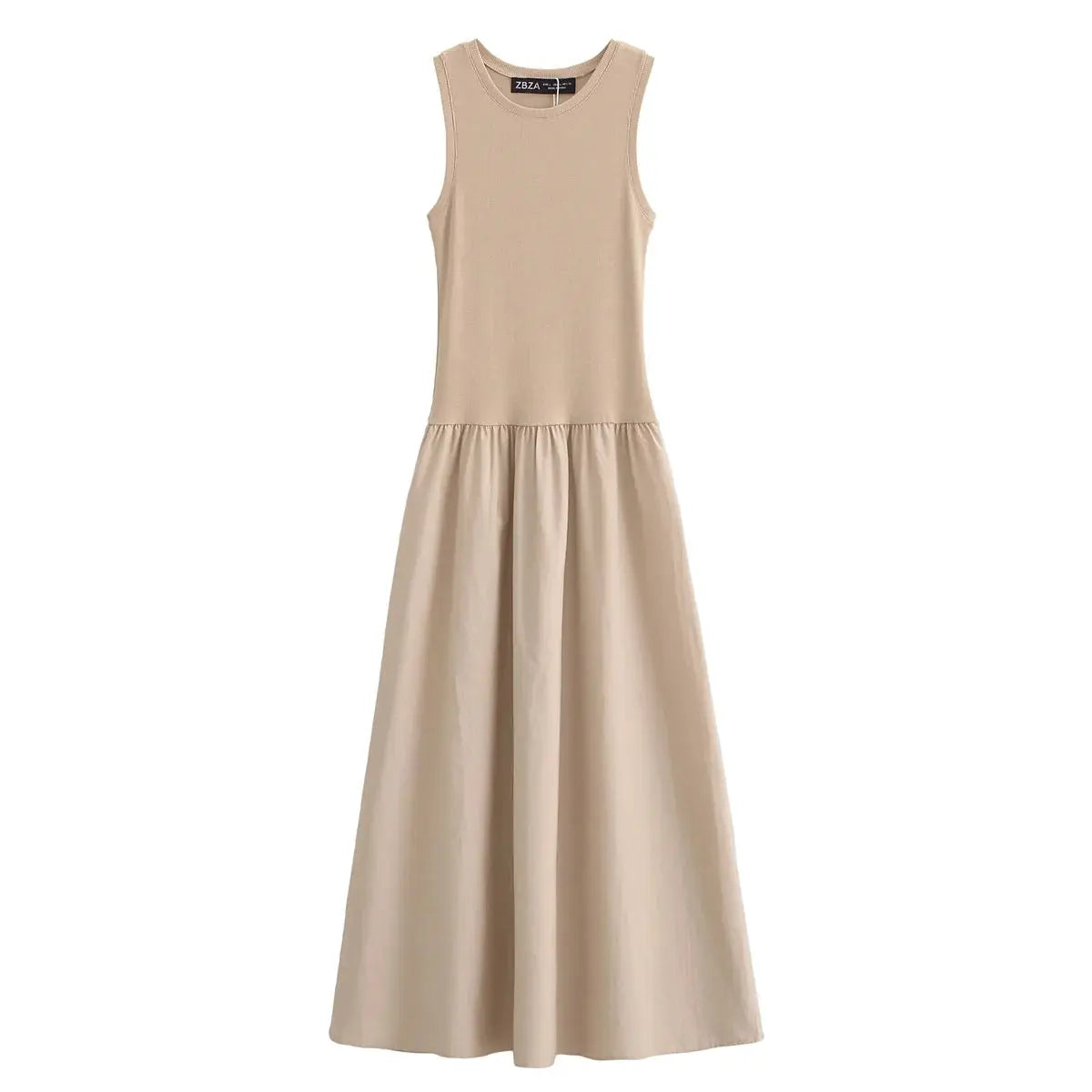 HXAO Black Dress Women Slim Simple O Neck Sleeveless Long Dress Holiday Dress Street Casual Dresses 2025 Women's Summer Dress Lizbert