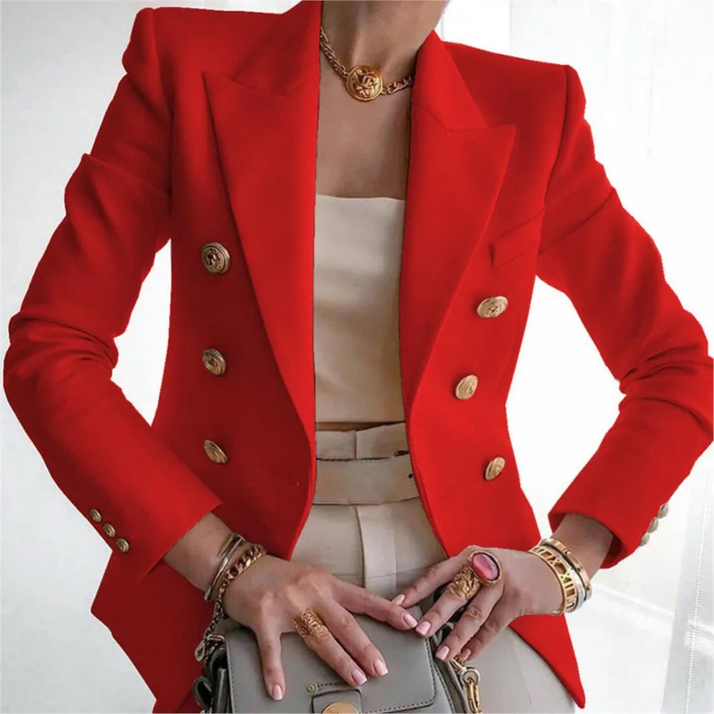 Casual Long Sleeve Blazers Femme Women Coat 2025 Fashion Jacket Outerwears Office Blazer Woman Clothes Spring Autumn Lizbert