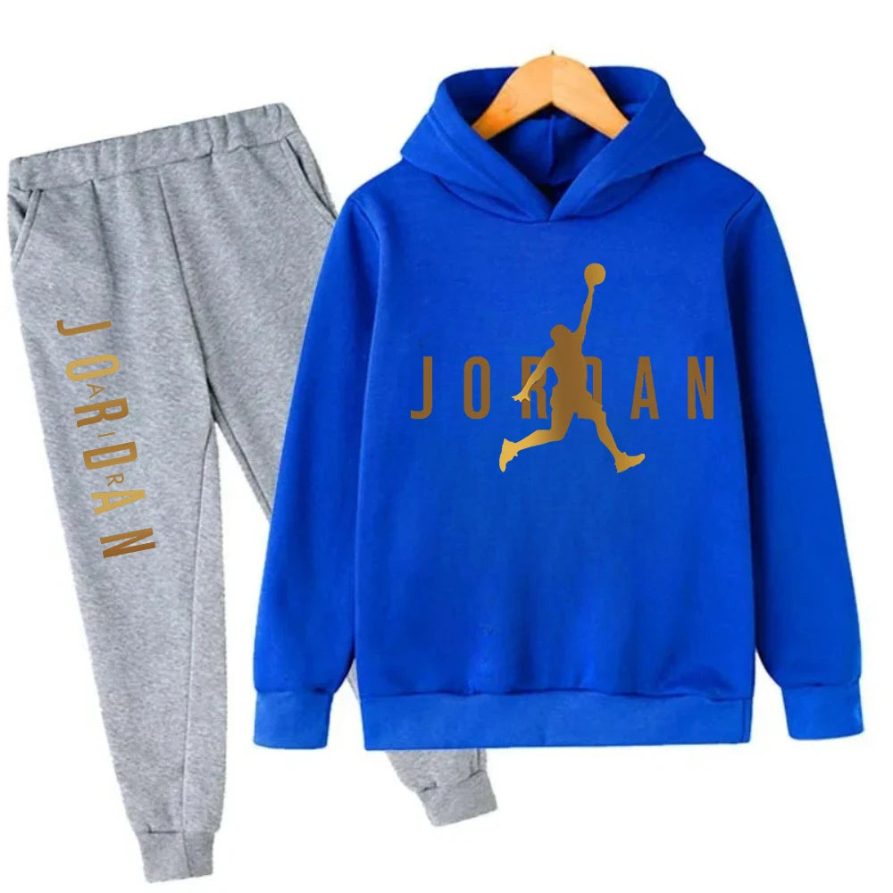 Spring Autumn Slam Dunk Master Pattern Printed Children Hoodie + Pant Suit 2pcs Set Kids Boy Girl Fashion Clothing Sportsuit
