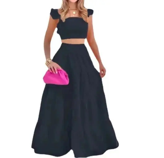 Floral Two-Piece Maxi Set – Effortless Summer Elegance Lizbert
