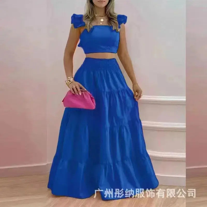 Floral Two-Piece Maxi Set – Effortless Summer Elegance Lizbert