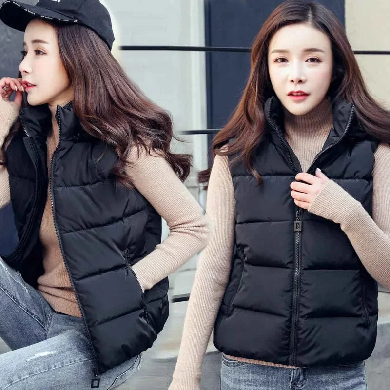 Winter Sleeveless Jacket Female Hoodies Down Vest 2026 New Duck Down Puffer Waistcoat Ultra Light Winderproof Puffer Coat Outwea Lizbert