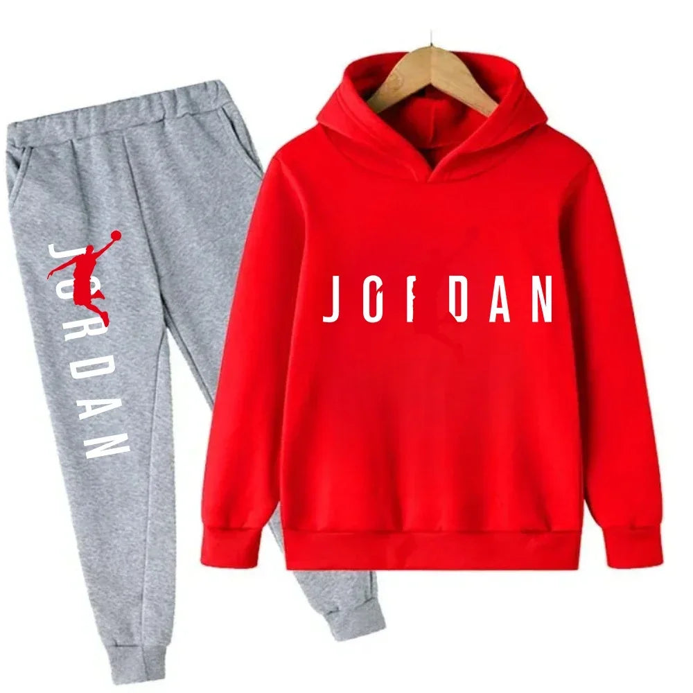 2025 Spring Autumn Slam Dunk Master Pattern Printed Children Hoodie+Pant Suit 2pcs Set Kids Boy Girl Fashion Clothing Sportsuit