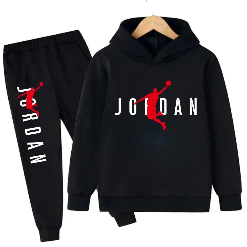 2025 Spring Autumn Slam Dunk Master Pattern Printed Children Hoodie+Pant Suit 2pcs Set Kids Boy Girl Fashion Clothing Sportsuit