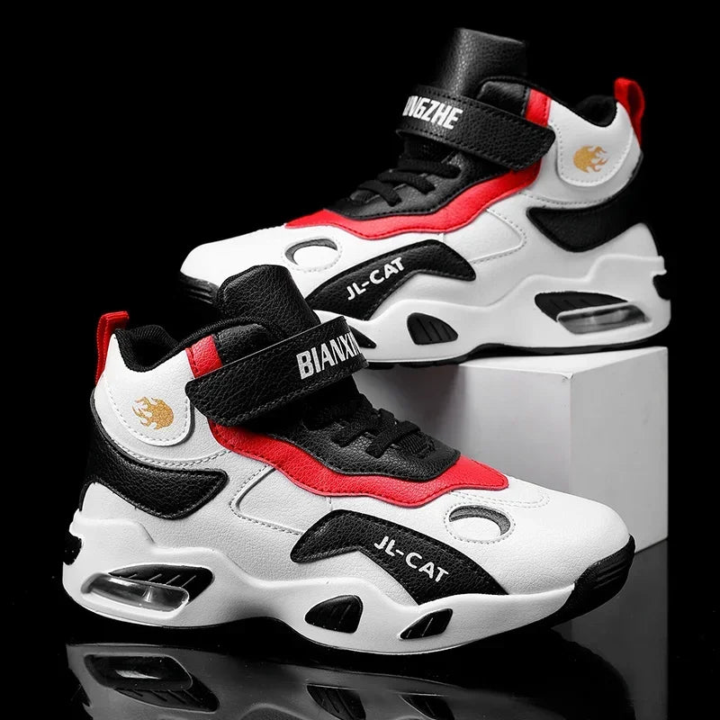 2024 Kids Basketball Shoes Boys Student Sports Shoes School Daily Outdoor Running Sneakers High Top Children Basketball Sneakers