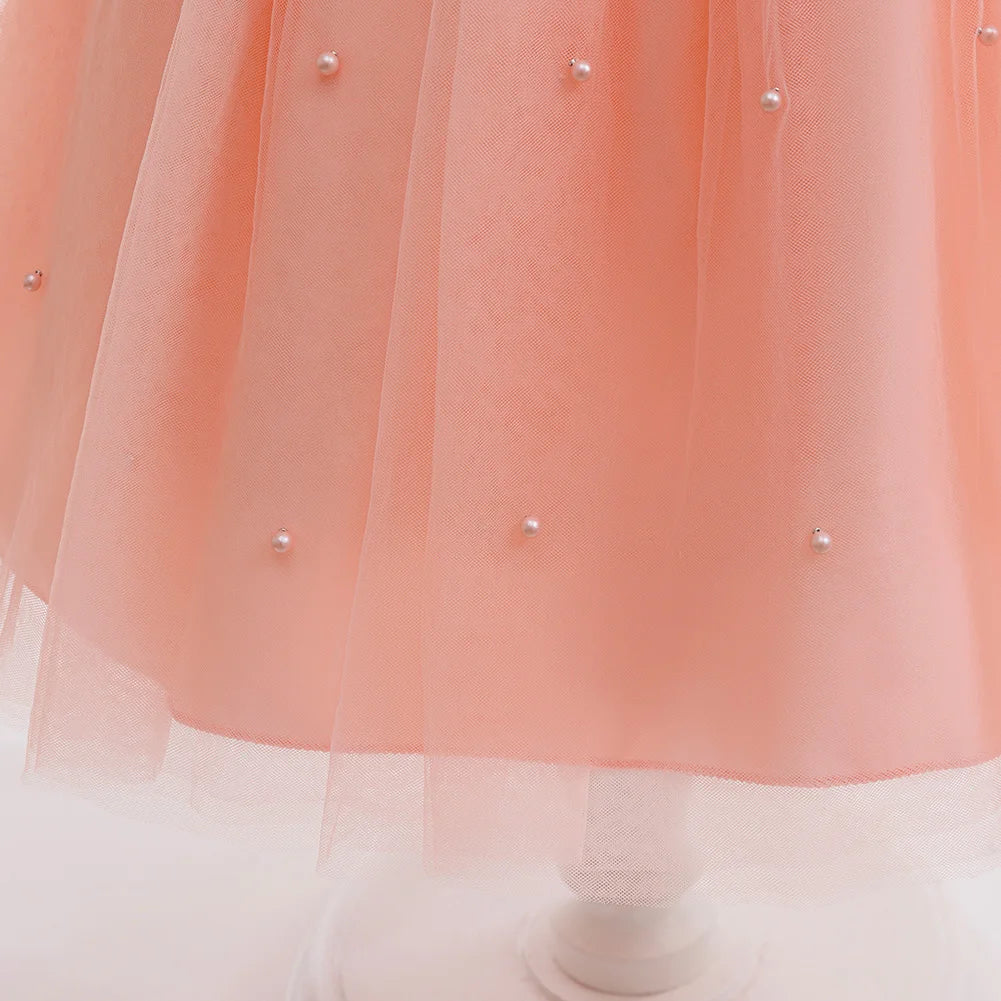Flower Girl Dresses Birthday Tulle Dress Backless Wedding Gown Kids Party bridesmaid Princess Baby baptism Prom Lizbert