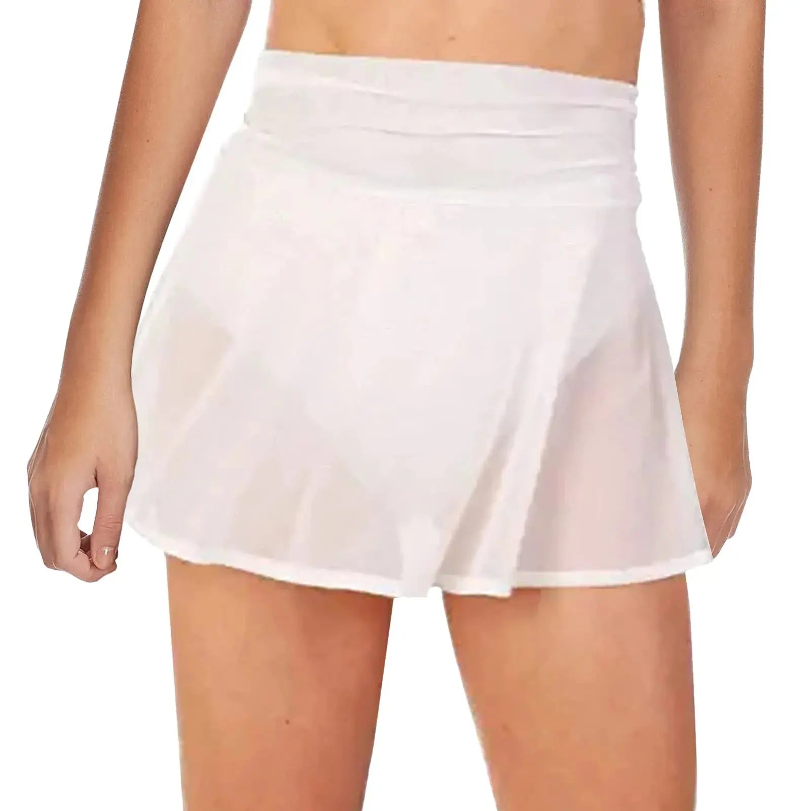 High Waist Wrap Kaftan Sarong Mesh Sheer Beach Skirts Swimsuit Cover-Ups Women Transparent Swimwear Pareo Scarf Bikini Cover-Ups Lizbert