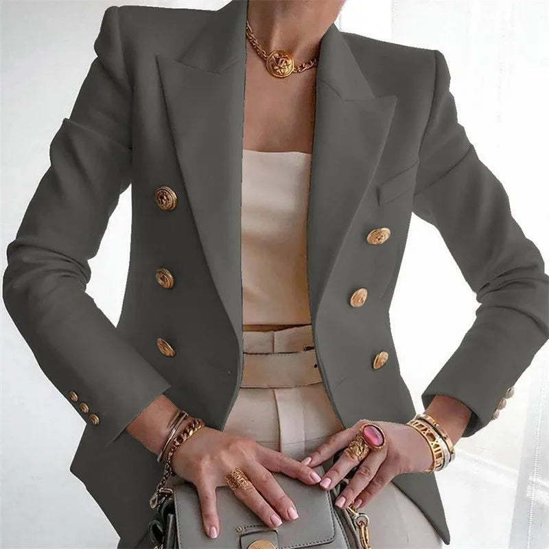 Casual Long Sleeve Blazers Femme Women Coat 2025 Fashion Jacket Outerwears Office Blazer Woman Clothes Spring Autumn Lizbert