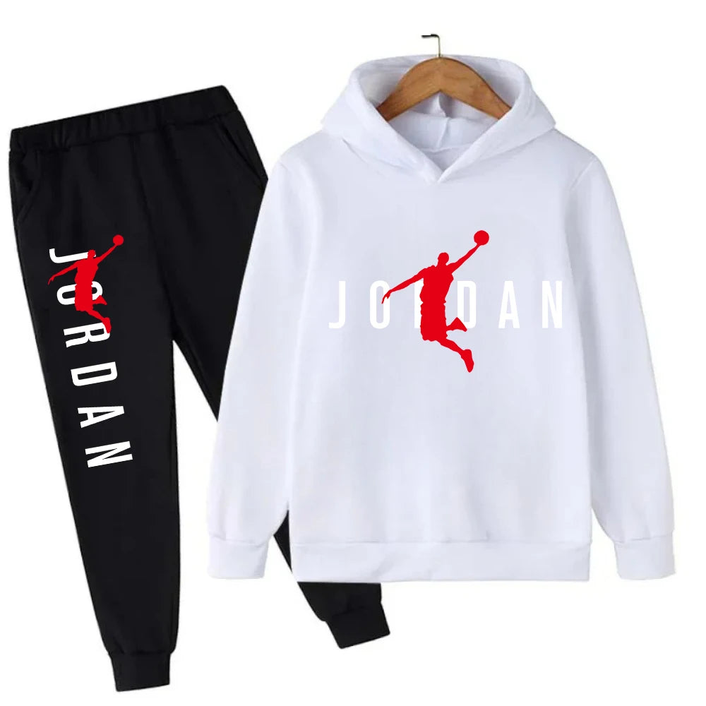 Spring Autumn Slam Dunk Master Pattern Printed Children Hoodie + Pant Suit 2pcs Set Kids Boy Girl Fashion Clothing Sportsuit