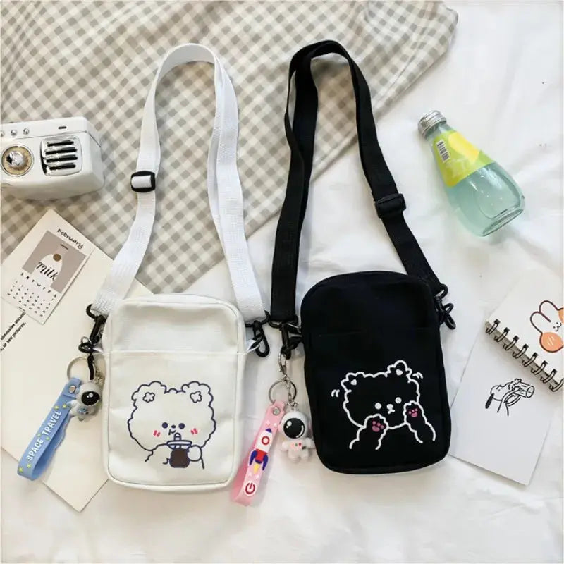 Cute Mini Canvas Handbags Women's Bag Small Cloth Shoulder Crossbody Bags for Women 2023 Ladies Purse Cell Phone Bag Femme Bolsa Lizbert