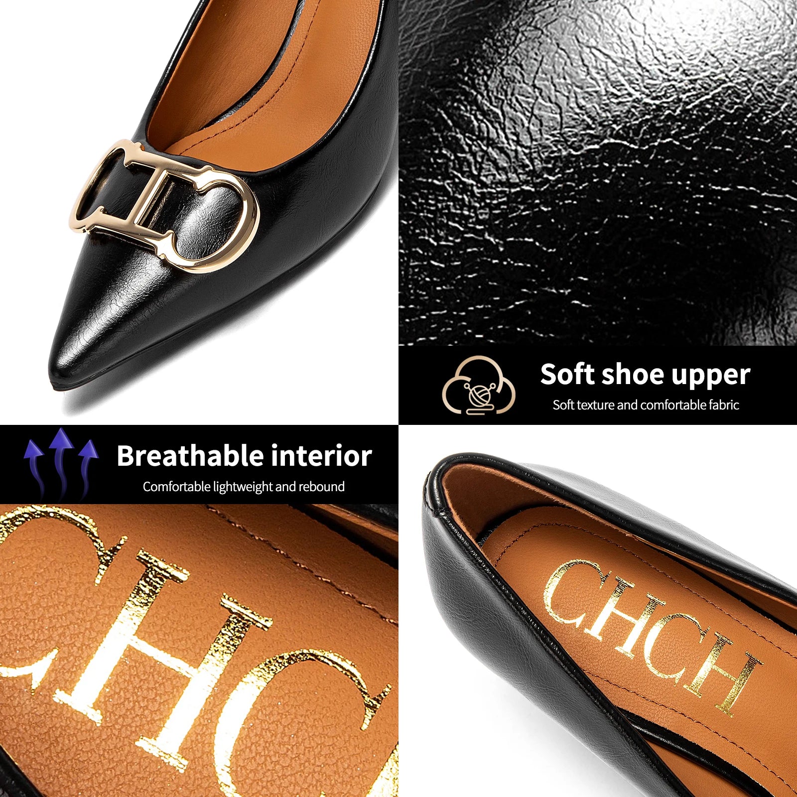 Comfortable Pointed Toe - High Heels Patent Ladies Shoes