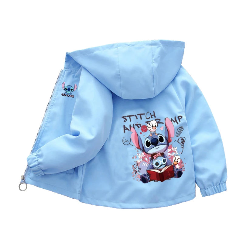 Sanrio Girls Cartoon Kuromi Cinnamoroll Jacket Hello Kitty ‌Princess Coats Spring Autumn Kids Hooded Jackets Casual Outerwear