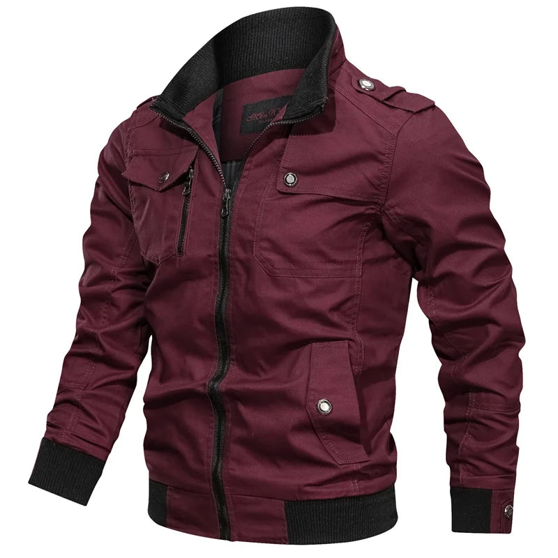 2025 Spring Autumn New Hot Bomber Jacket Men Fashion Slim Windbreaker Jacket Coat Men Clothing Outdoors Work Casual Jacket Men Lizbert