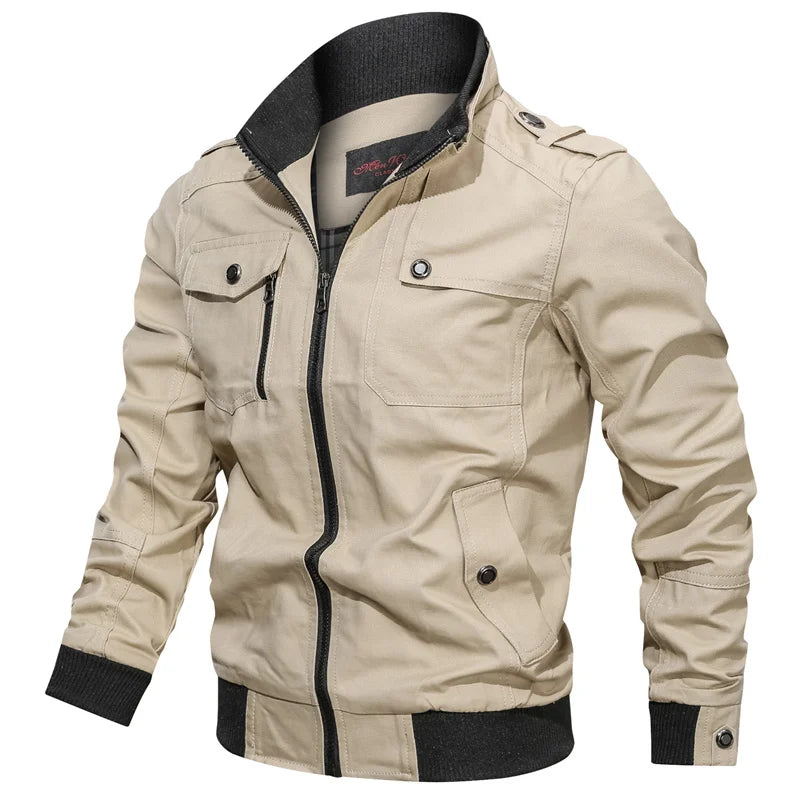 2025 Spring Autumn New Hot Bomber Jacket Men Fashion Slim Windbreaker Jacket Coat Men Clothing Outdoors Work Casual Jacket Men Lizbert