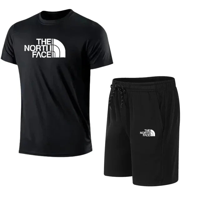 Men's fitness suits, sportswear, casual t-shirts, photography outfits, slow-paced running, brand new, two-piece set S-4XL - Lizbert