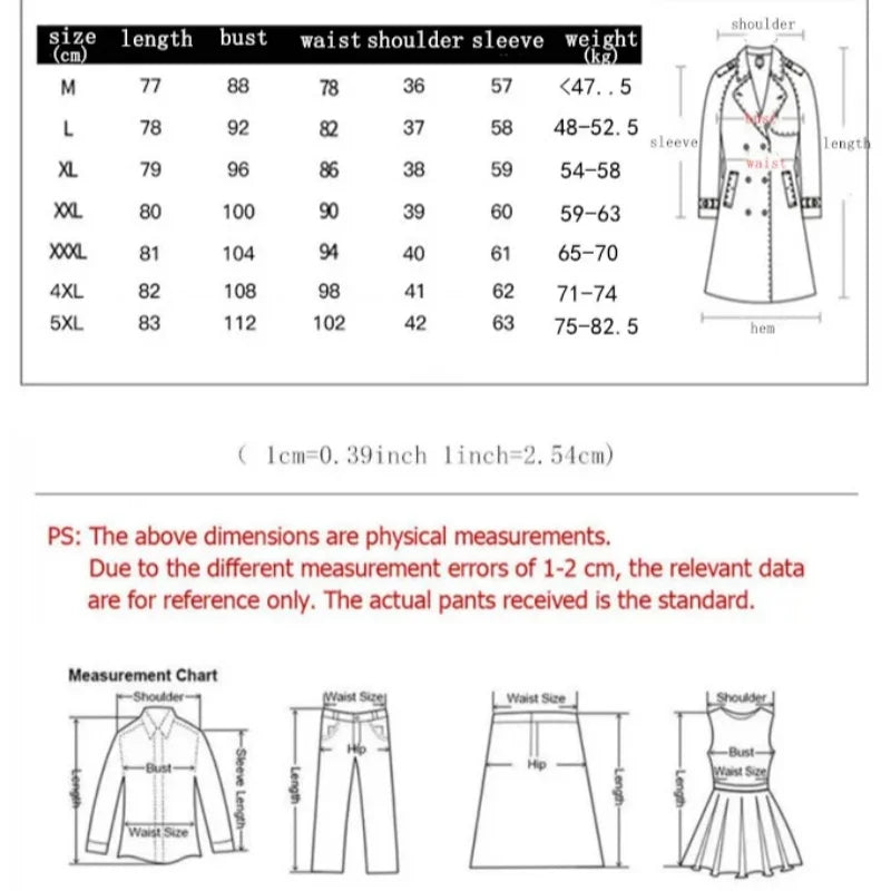Women Black Trench Windbreaker Spring Autum New Fashion Big Size Coat Khaki Midi Length Windbreaker Female Outerwear M 5XL Lizbert