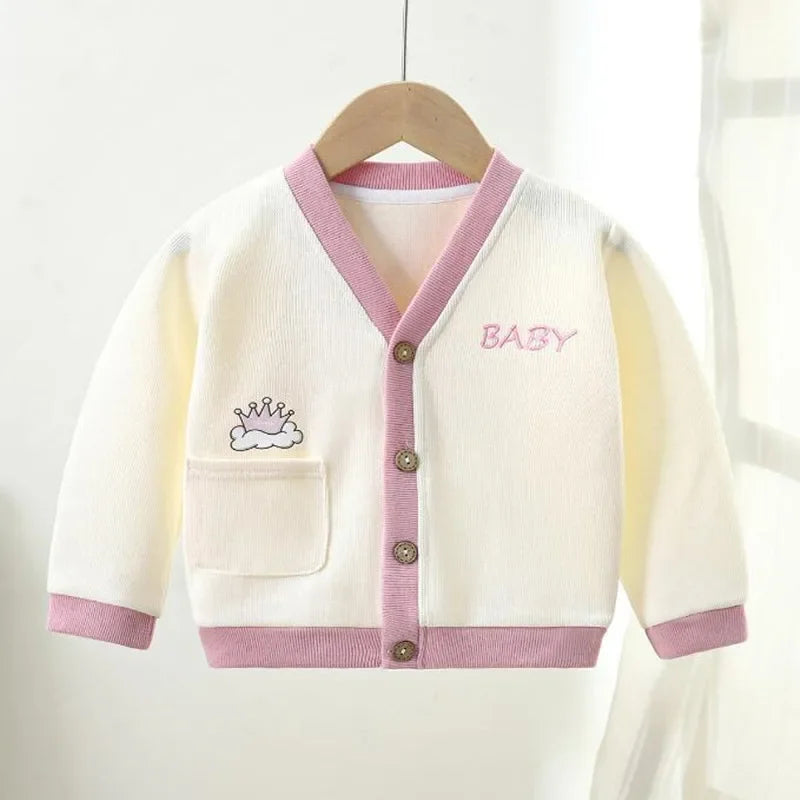 New Children Knitted Cardigan Sweater Spring Autumn Baby Boys Girls Coat Long Sleeve Outerwear Kids Clothes Fashion Clothing Lizbert