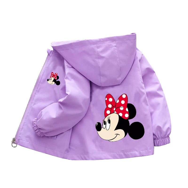 Sanrio Girls Cartoon Kuromi Cinnamoroll Jacket Hello Kitty ‌Princess Coats Spring Autumn Kids Hooded Jackets Casual Outerwear