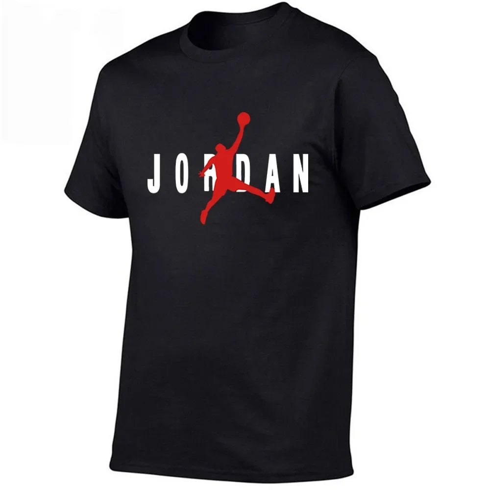 2025 Men's New High Quality Short Sleeve T-shirt Cotton Sweat Absorption Printed Sports T-shirt Men Casual Fashion Short Sleeve Lizbert