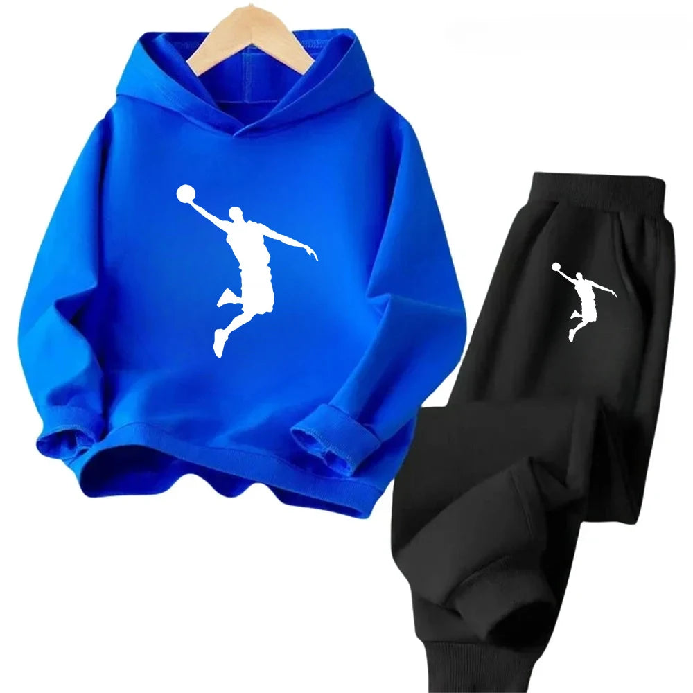 Autumn Winter Children Set Fashion Sports Boys Girls Hoodie+Pants Suits 4-14 Years Casual Fashion 2Pcs Tracksuits Kids Clothing Lizbert