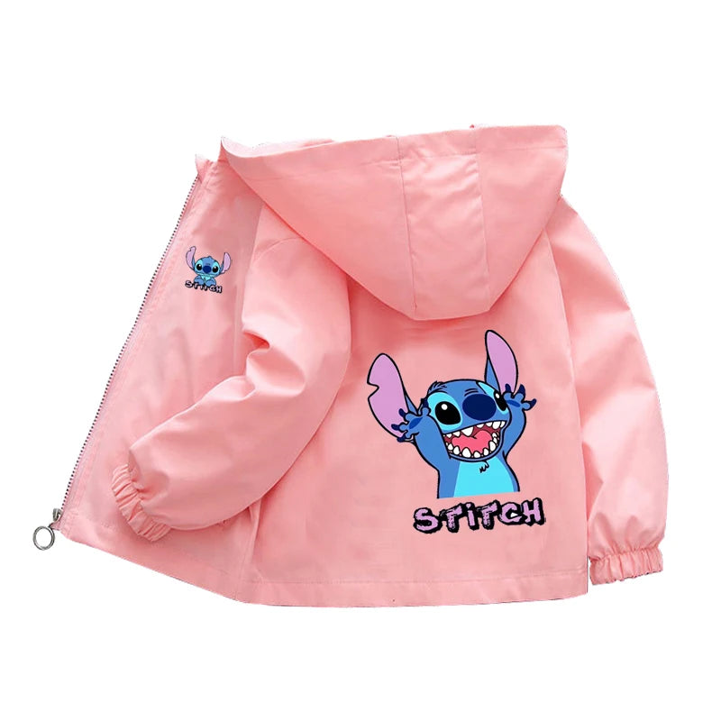 Sanrio Girls Cartoon Kuromi Cinnamoroll Jacket Hello Kitty ‌Princess Coats Spring Autumn Kids Hooded Jackets Casual Outerwear
