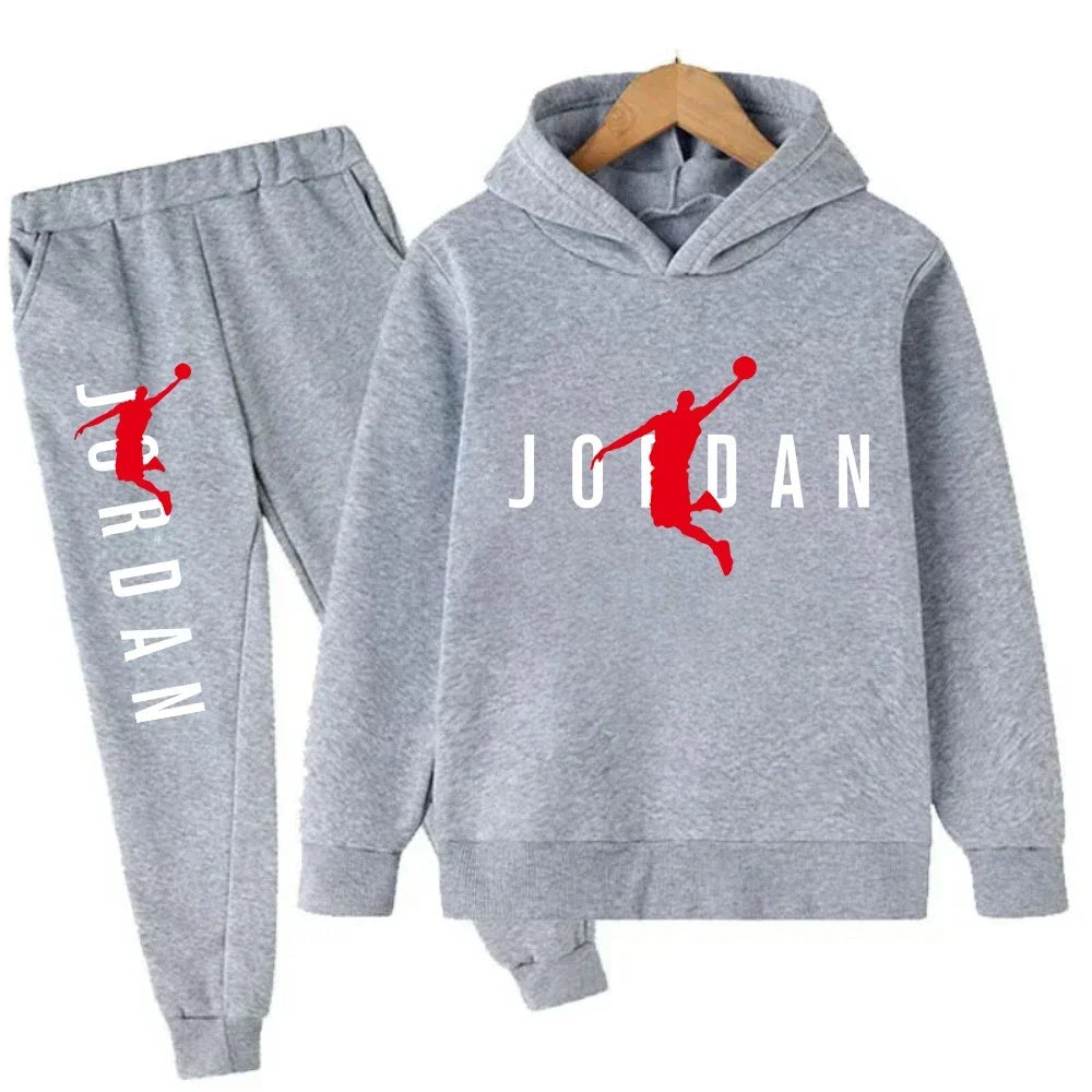 2025 Spring Autumn Slam Dunk Master Pattern Printed Children Hoodie+Pant Suit 2pcs Set Kids Boy Girl Fashion Clothing Sportsuit