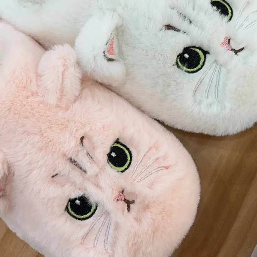 Winter Warm Fur Slippers for Women 2025House Non Slip Soft Shoes Comfort Flat Heel Home Indoor Bedroom Plush Slippers