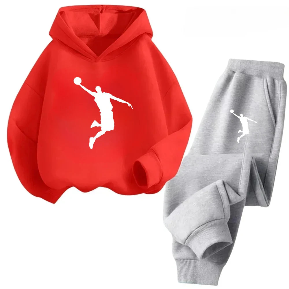 Autumn Winter Children Set Fashion Sports Boys Girls Hoodie+Pants Suits 4-14 Years Casual Fashion 2Pcs Tracksuits Kids Clothing Lizbert