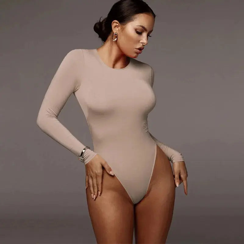 Essential Ribbed Long Sleeve Bodysuit – Seamless Fit & Layering Staple Lizbert