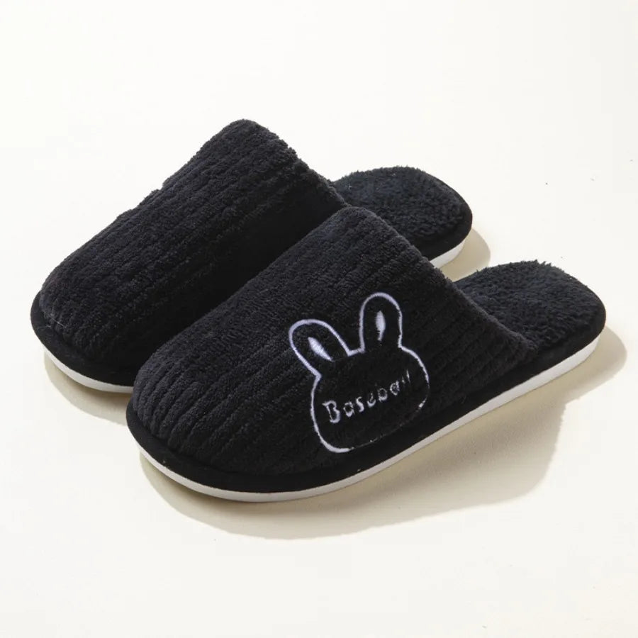 Winter Warm Plush Men Slippers Non Slip Soft Shoes Comfort Flat Heel Indoor Bedroom Couple's Slippers for Home Shoes in Autumn