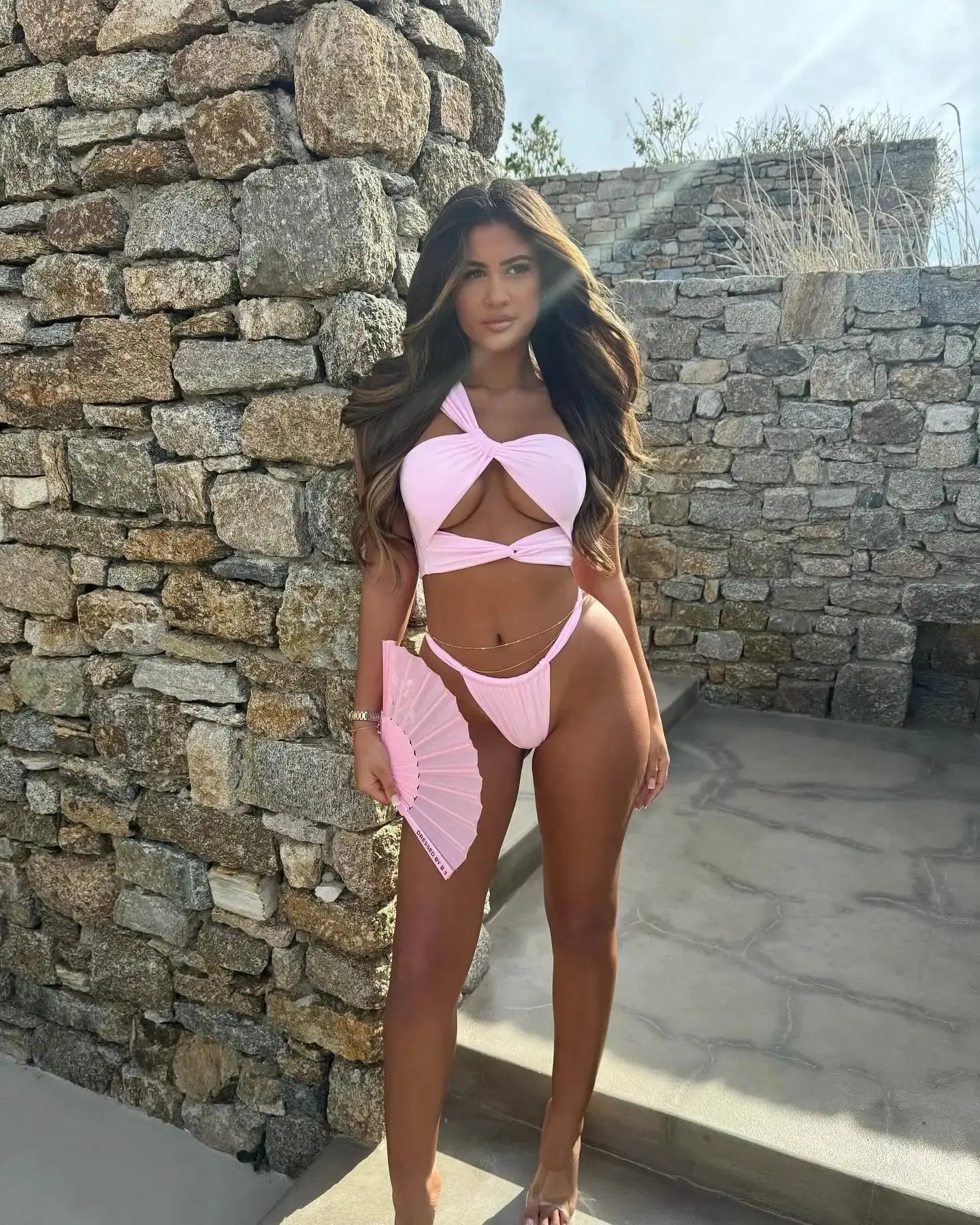 2026 New Sexy One shoulder Hollow Bikini Set Beach Cover Up Sexy Three Pieces Swimsuit Backless Bikini Swim Suits Beachwear Lizbert