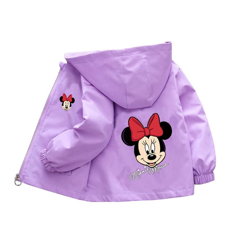 Sanrio Girls Cartoon Kuromi Cinnamoroll Jacket Hello Kitty ‌Princess Coats Spring Autumn Kids Hooded Jackets Casual Outerwear