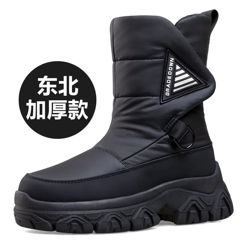 Women's winter boots 2025 Snow Boots Women Warm Thick Plus Velvet Thickened Mid-Calf Boots Woman Waterproof Winter Shoes